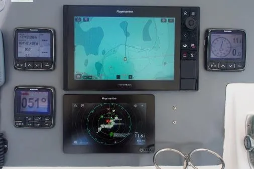 Pilar Yacht Photos Pics Navigation instruments on a 2015 Robertson & Caine Leopard 48 catamaran.
