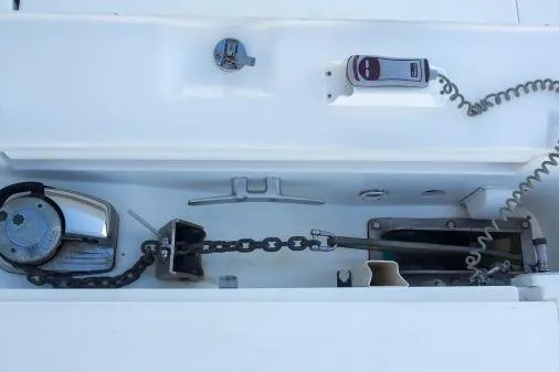 Pilar Yacht Photos Pics Anchor chain mechanism on 2015 Robertson & Caine Leopard 48 yacht.
