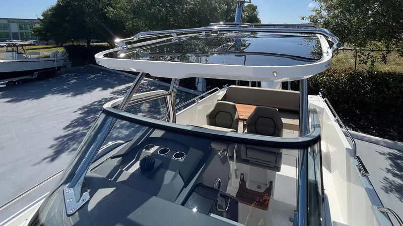 In-stock 2024 Nimbus T8 #314 Yacht Photos Pics 2024 Nimbus Tender 8 #314 boat with sleek design and modern interior.