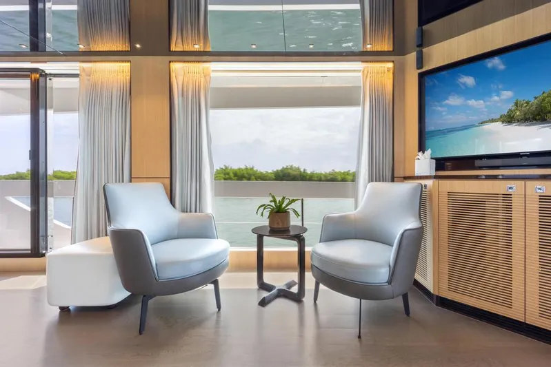 Bella Tu Yacht Photos Pics Salon Side Chairs and Side Table