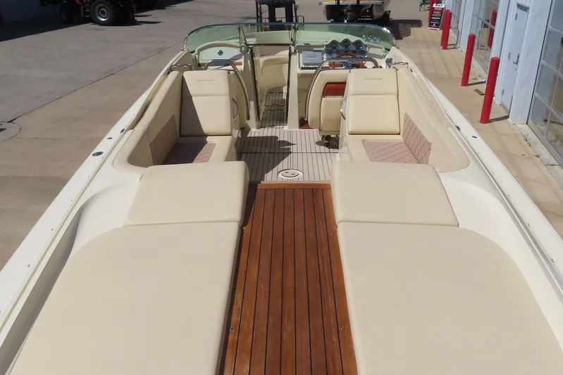  Yacht Photos Pics 2018 Chris Craft Launch 34 boat with elegant seating and wooden deck.