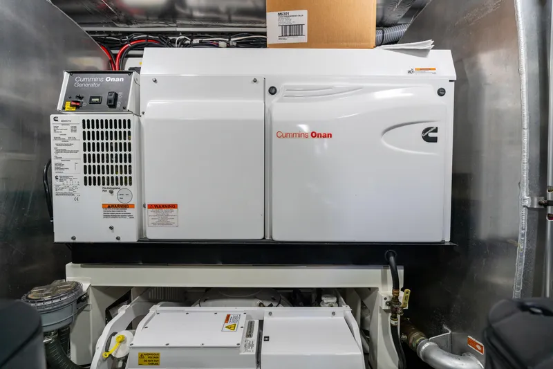 Yacht Photos Pics Cummins Onan generator in 2018 Prestige 680 yacht engine room.