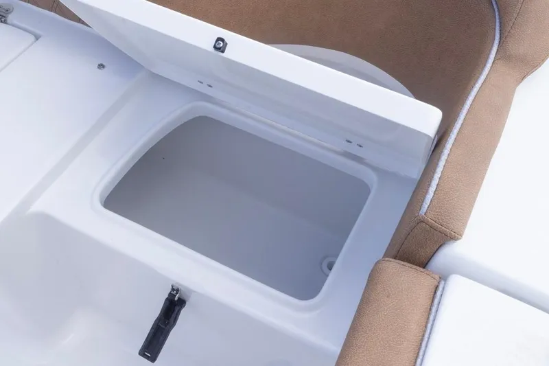  Yacht Photos Pics Open storage compartment on 2026 Sea Hunt Ultra 275 SE boat.