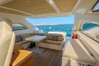 Luxurious 2005 Astondoa 53 Open yacht interior with elegant seating and ocean view.