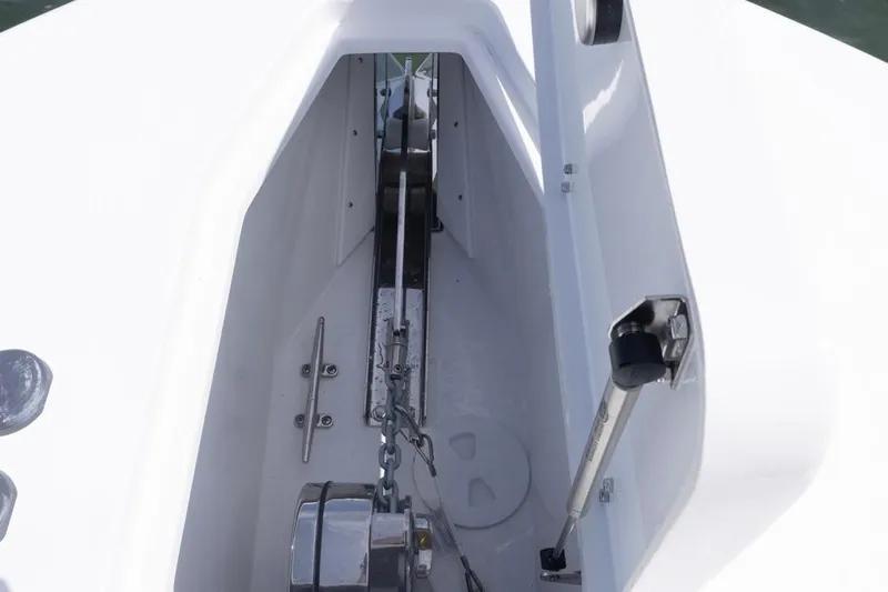  Yacht Photos Pics 2026 Sea Hunt Gamefish 27 Forward Seating anchor compartment, showcasing modern design and functionality.