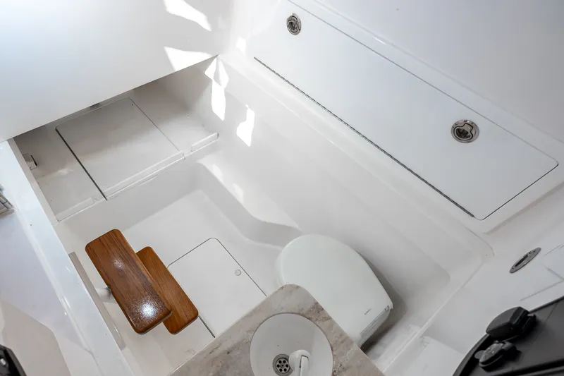 Gypsum Road Yacht Photos Pics Head and Console Storage