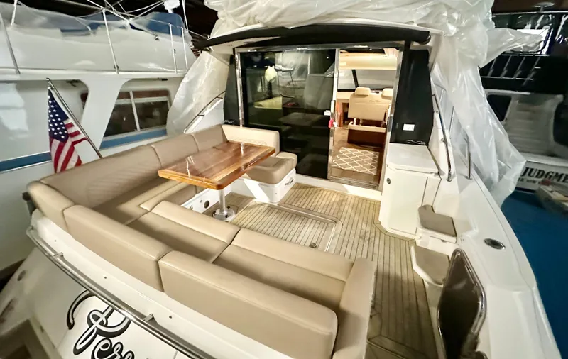 Perridice Yacht Photos Pics 2017 Sea Ray Sundancer 510 yacht with spacious outdoor seating and elegant interior.