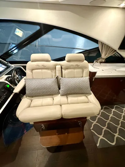 Perridice Yacht Photos Pics Interior of 2017 Sea Ray Sundancer 510 yacht with plush seating and elegant design.