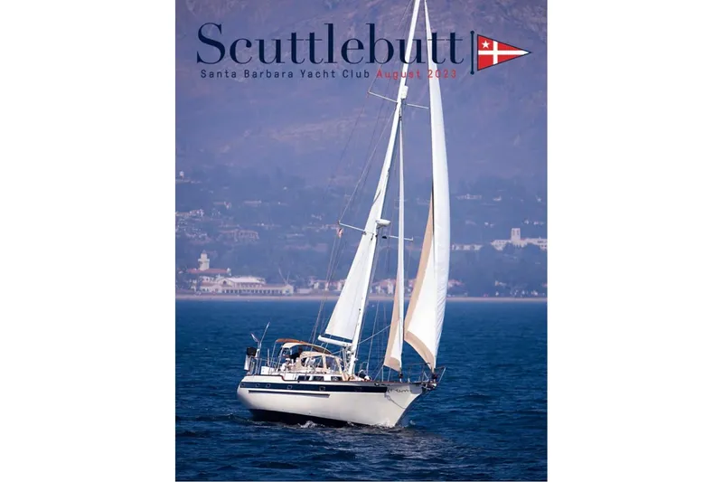 Wind Star Yacht Photos Pics Sailboat Liberty 49, 1986 model, sailing near Santa Barbara Yacht Club, August 2023.