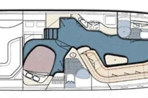 Good News Yacht Photos Pics Floor plan of 1998 Sea Ray 540 Sundancer yacht, showcasing interior layout.