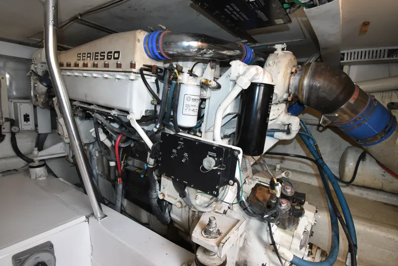 Series 60 Engines Yacht Photos Pics Engine room of 2006 Ocean 46 Super Sport with Series 60 engine.