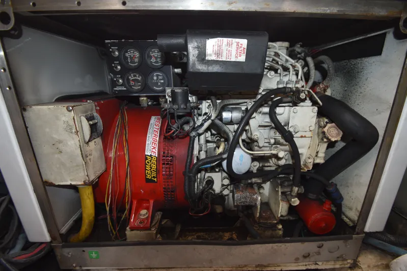 Series 60 Engines Yacht Photos Pics Engine compartment of a 2006 Ocean 46 Super Sport boat.