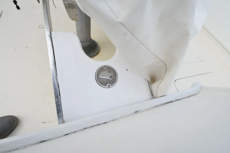 Series 60 Engines Yacht Photos Pics Close-up of Ocean 46 Super Sport boat deck, 2006 model.