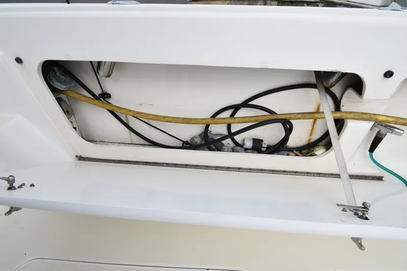 Series 60 Engines Yacht Photos Pics Interior view of a 2006 Ocean 46 Super Sport boat.