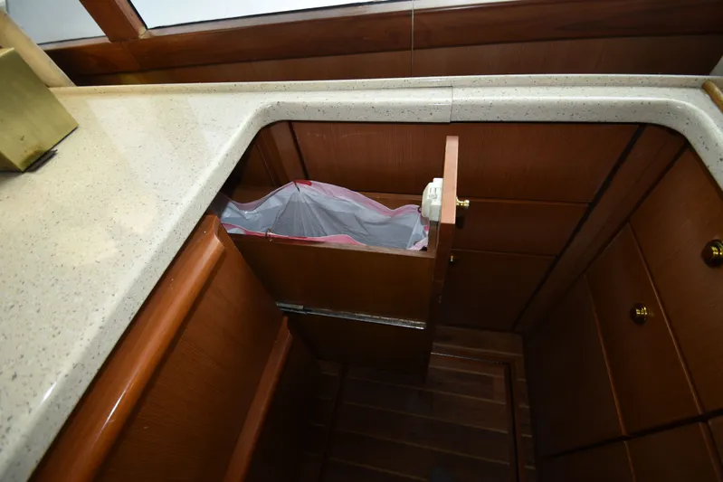 Series 60 Engines Yacht Photos Pics Kitchen area of Ocean 46 Super Sport yacht, 2006 model.