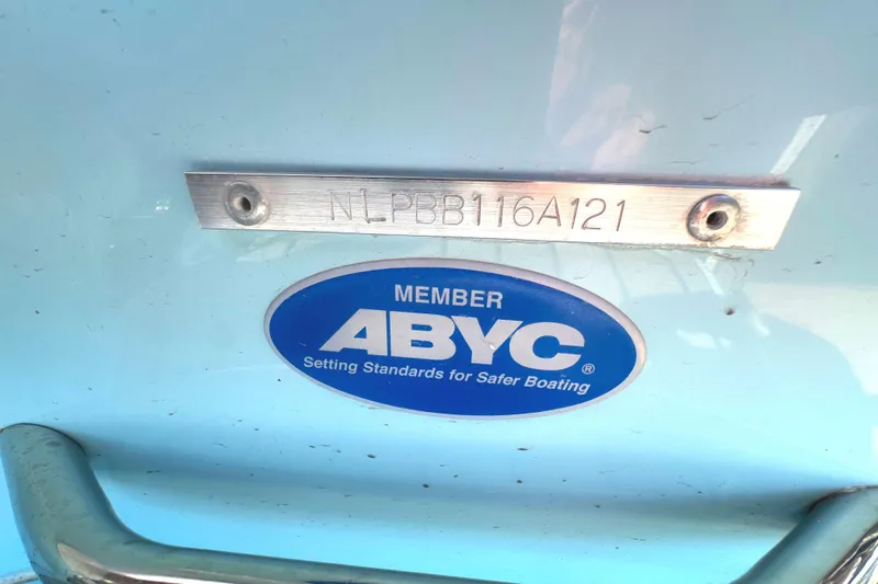  Yacht Photos Pics 2021 Tidewater 2700 Carolina Bay with ABYC member sticker and serial number plate.