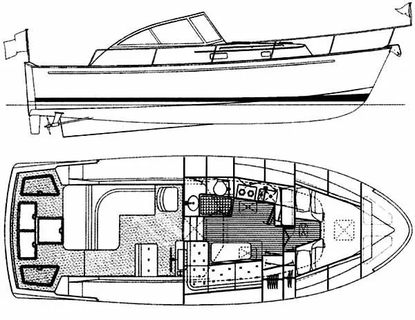 Belle Yacht Photos Pics Manufacturer Provided Image: Profile and Cabin