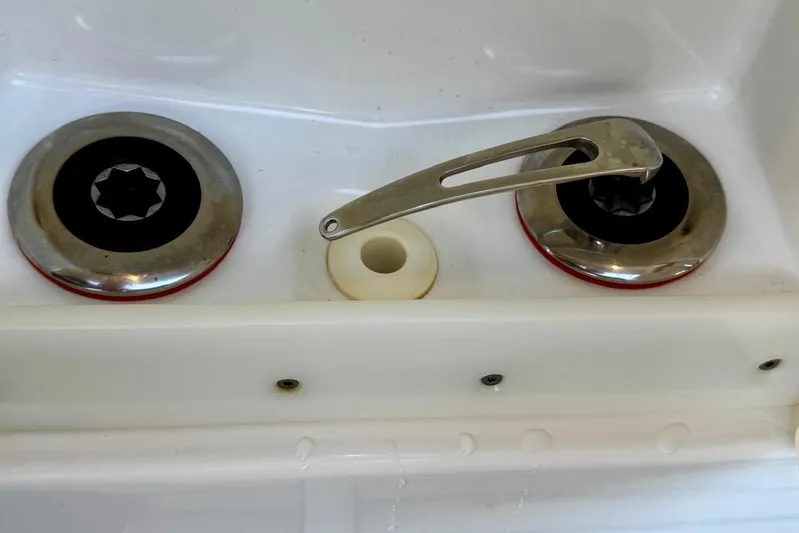 Changes In Latitude Yacht Photos Pics Winch handle on Beneteau Swift Trawler 41 Fly, 2022 model.