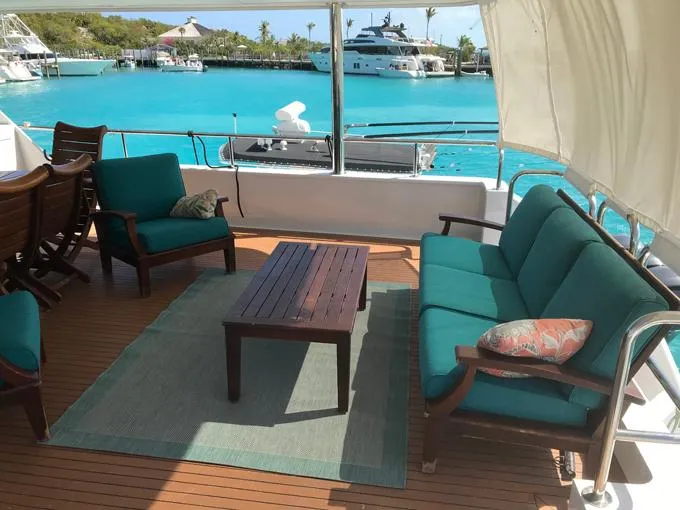Mon Sheri Yacht Photos Pics Aft Deck Seating