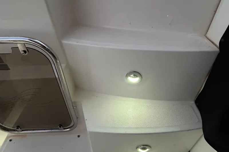  Yacht Photos Pics Interior steps with lighting on a 2016 Sea Ray 400 Sundancer yacht.