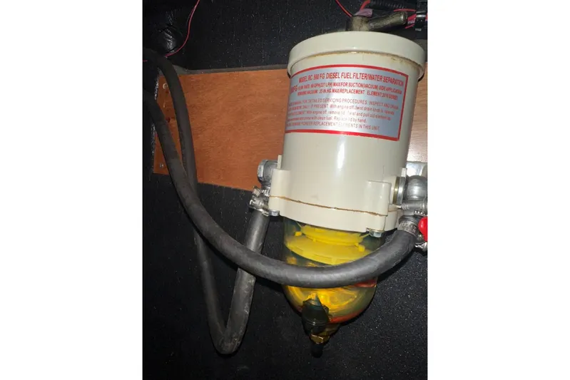 Margaret Yacht Photos Pics Diesel fuel filter and water separator on 2014 Beneteau Oceanis 48 yacht.