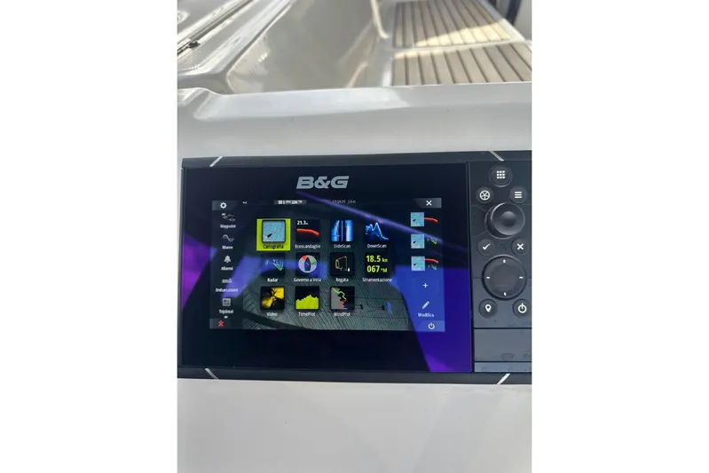 Margaret Yacht Photos Pics B&G navigation system on 2014 Beneteau Oceanis 48 sailboat dashboard.