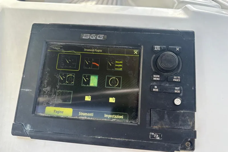 Margaret Yacht Photos Pics B&G navigation system on 2014 Beneteau Oceanis 48 sailboat, displaying instrument pages.