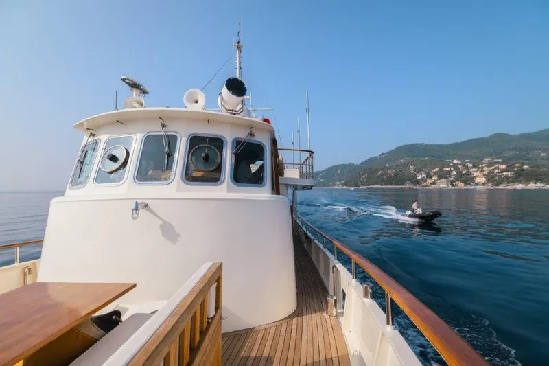 Yona Yacht Photos Pics 1981 Vripack Doggersbank 20 yacht cruising on calm waters near scenic coastline.