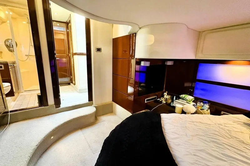  Yacht Photos Pics Luxurious interior of 2008 Sea Ray 47 Sedan Bridge yacht with modern amenities.