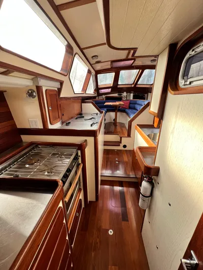 Malabar Yacht Photos Pics Luxurious interior of 2014 Custom 53' Expedition Voyaging Lifting Keeler yacht.