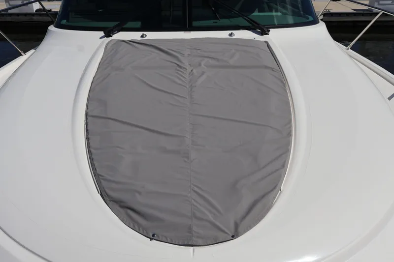 Lady Linn Yacht Photos Pics 2020 Tiara Yachts C44 Coupe with covered sunpad on deck.