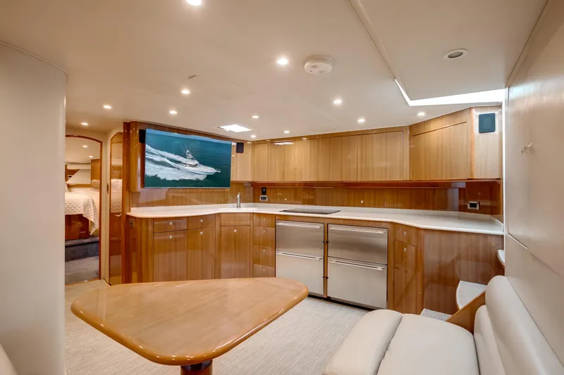 Good Stuff Yacht Photos Pics Viking 52 GOOD STUFF - Salon Seating & Galley