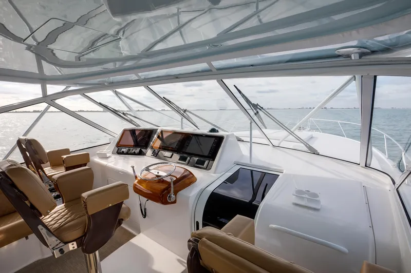 Good Stuff Yacht Photos Pics Viking 52 GOOD STUFF - Flybridge Helm & Seating