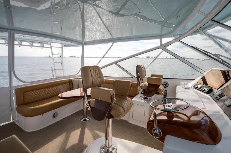 Good Stuff Yacht Photos Pics Viking 52 GOOD STUFF - Flybridge Helm & Seating