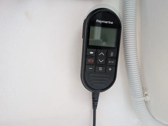  Yacht Photos Pics Raymarine marine control device on 2023 J Boats J/9 yacht interior wall.