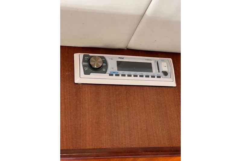  Yacht Photos Pics Pyle stereo system in 2006 Norseman 480S yacht interior.