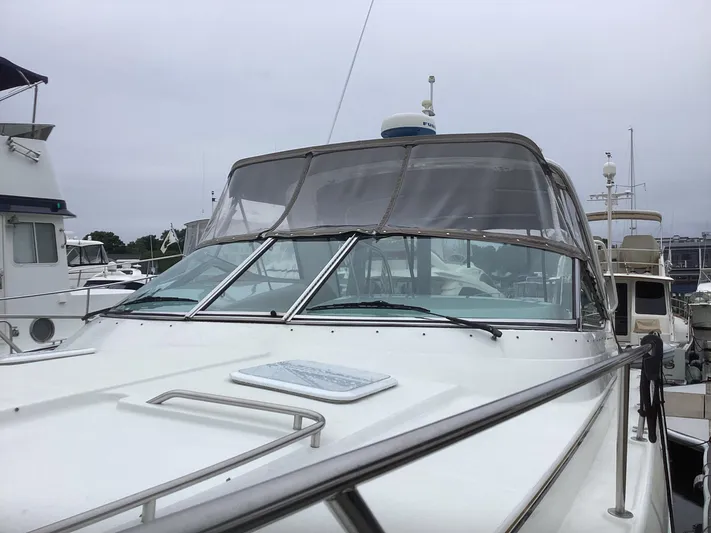 Four-some Fun Yacht Photos Pics 2001 Formula 40 PC yacht docked at marina.