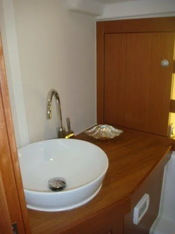 Bonejour Yacht Photos Pics Modern bathroom sink in 2012 Hanse 385 yacht.