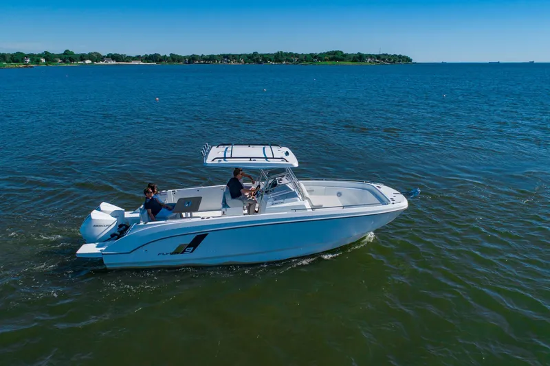 Yacht Photos Pics 2025 Beneteau Flyer 9 SPACEdeck cruising on a sunny day.