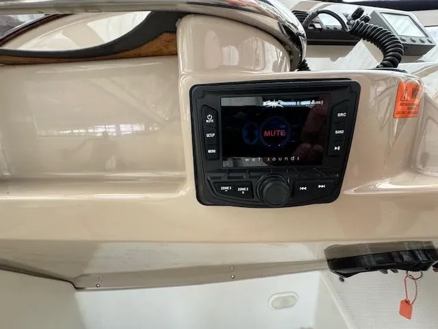 Diversion Yacht Photos Pics Control panel of a 2006 Carver 36 Motor Yacht with audio system display.