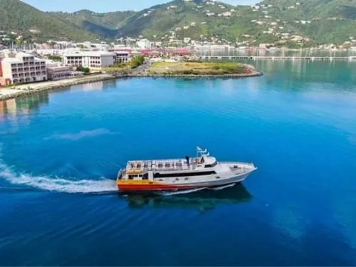 Dream Star Yacht Photos Pics High-speed passenger ferry by Midship Marine, 1981, cruising in scenic coastal waters.