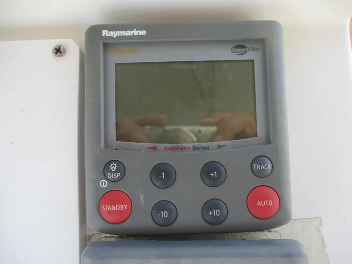  Yacht Photos Pics Raymarine autopilot control panel on 1999 Beneteau Oceanis 44 CC sailboat.