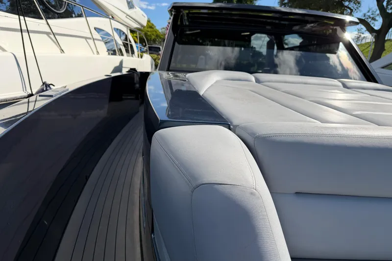  Yacht Photos Pics 2022 Vanquish VQ45 luxury yacht with sleek design and comfortable seating.