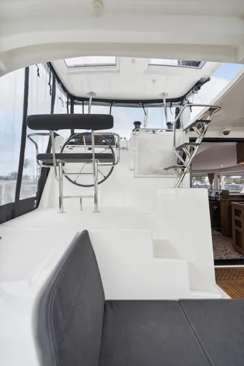 Neptune's Waters Yacht Photos Pics Interior view of a 2019 Lagoon 42 yacht, modern design.