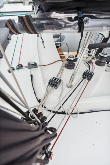Neptune's Waters Yacht Photos Pics Deck view of Lagoon 42 sailing yacht, 2019 model.