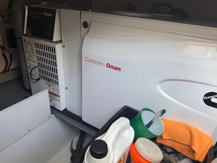 Wanderer Yacht Photos Pics Cummins Onan generator in 2016 Beneteau Swift Trawler 44 engine room.