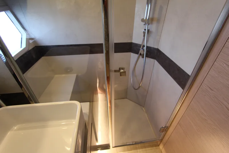 Chimaera Yacht Photos Pics Master Bath shower