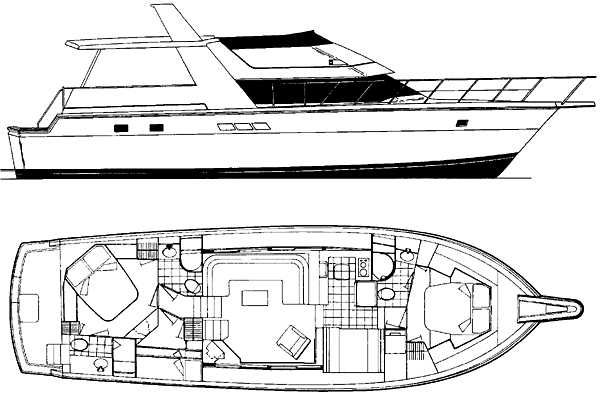 1990 Hatteras 52 Cockpit Motor Yacht