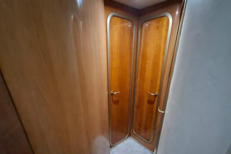  Yacht Photos Pics Wooden interior doors on a 2001 Cranchi Atlantique 40 yacht.
