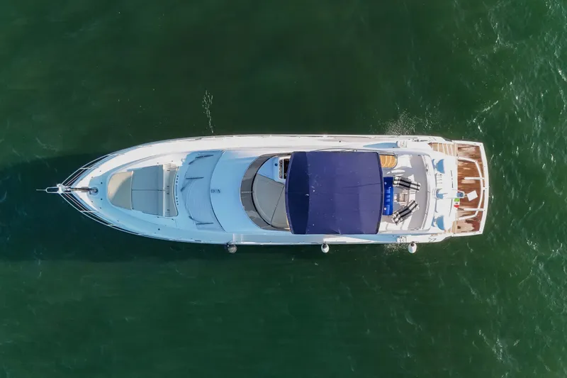  Yacht Photos Pics Aerial view of 2009 Sunseeker Manhattan 70 yacht for sale in Mexico by Servicios Nauticos and Gaston Troche